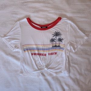 front knot, “summer vibes” blouse